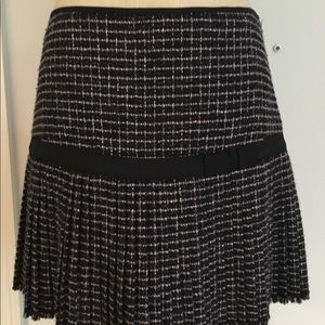 Elie Tahari Plaid Pleated Skirt
